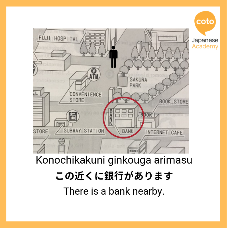 using nearby or tonari in japanese