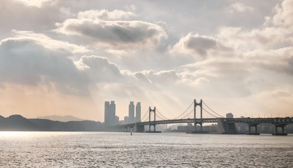 Seoul han river bridge view city skyline South Korea