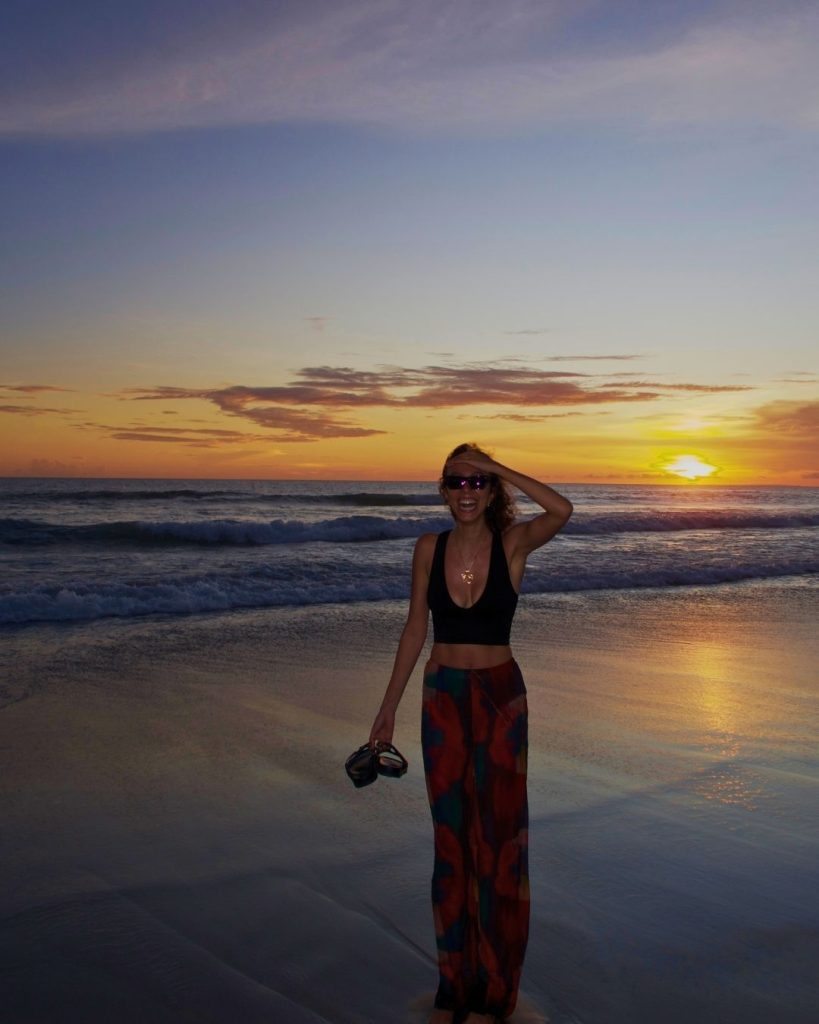 Lara at the beach in Bali during her exchange semester there