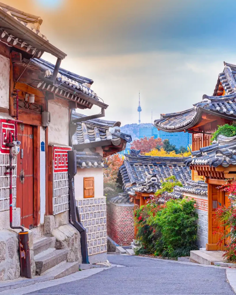 Traditional street in Seoul, South Korea