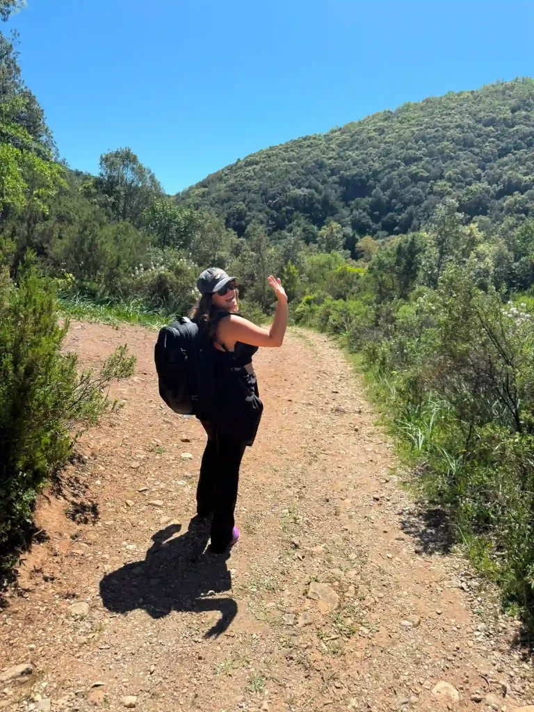 Alicia, hiking during her semester abroad in Cagliari, Sardinia