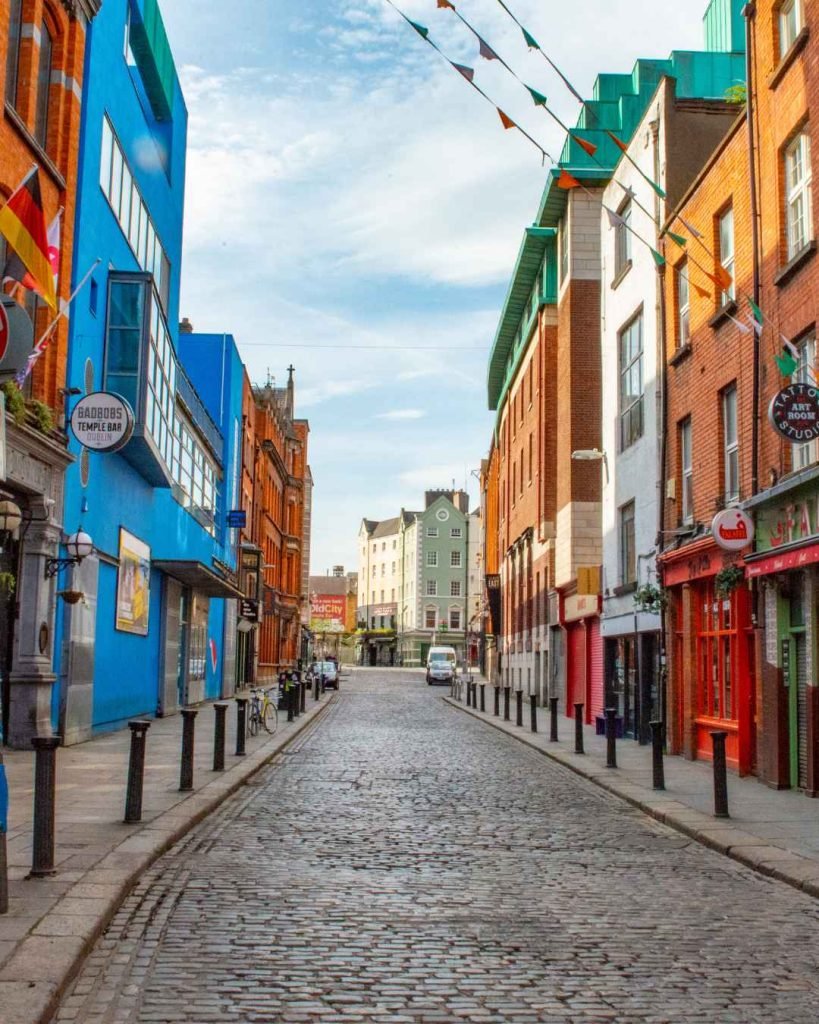 Typical Irish street in Dublin