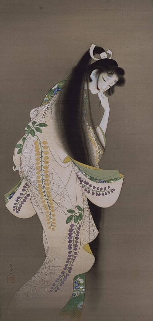 Ukiyo-e print of Lady Rokujo, an ikiryou or living spirit from the Tale of Genji